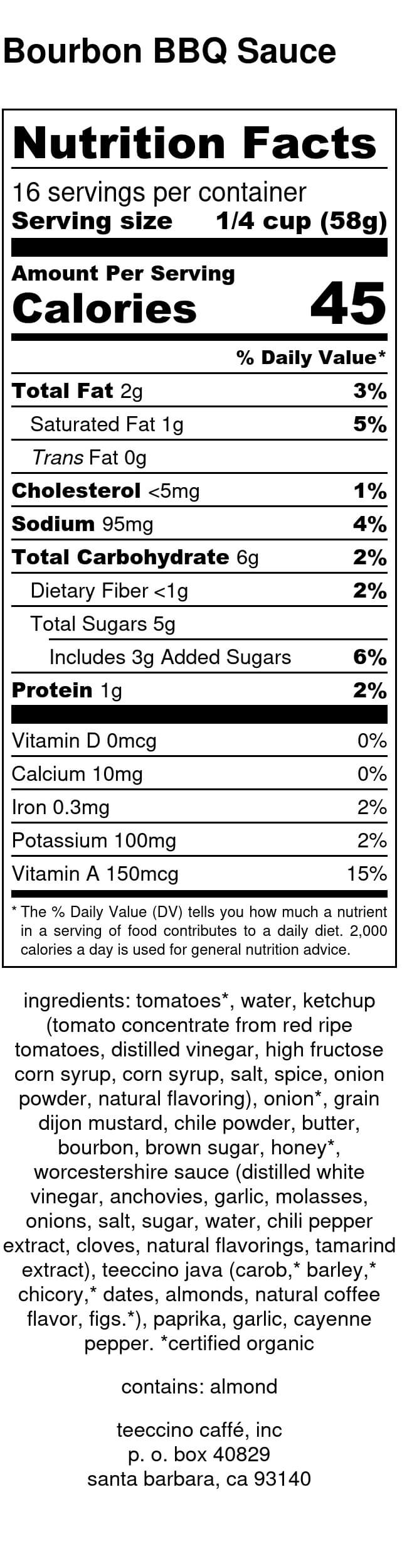 Nutrition facts