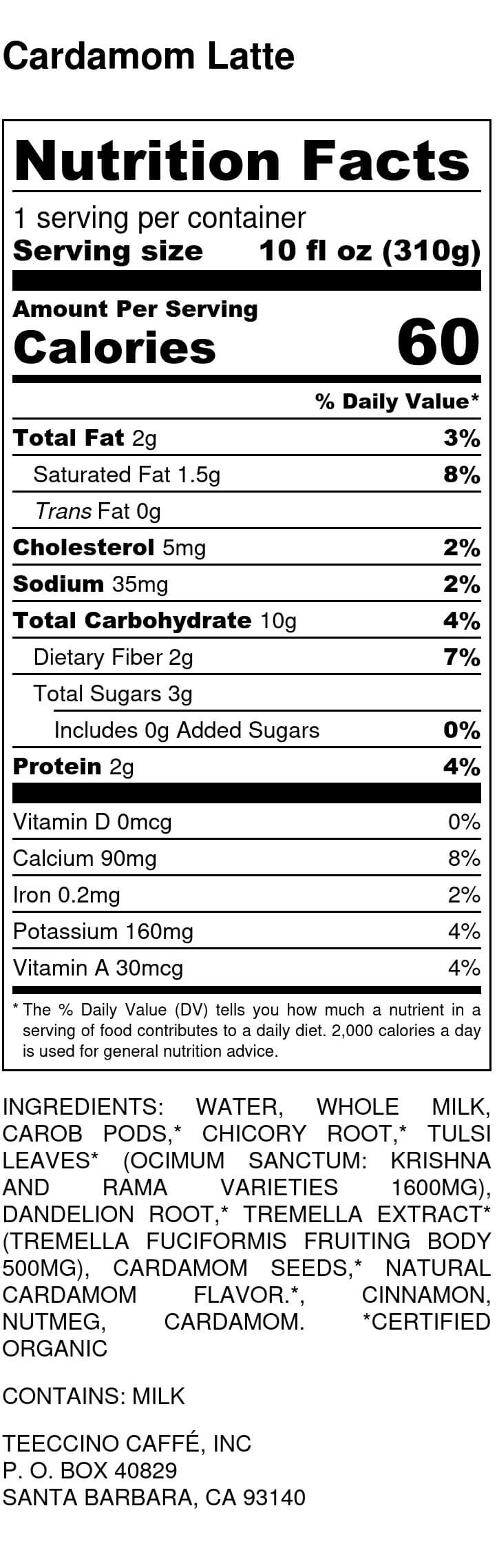 Nutrition facts