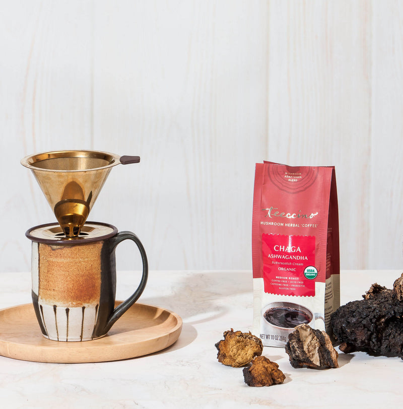 Chaga Ashwagandha Butterscotch Cream Mushroom Herbal Coffee