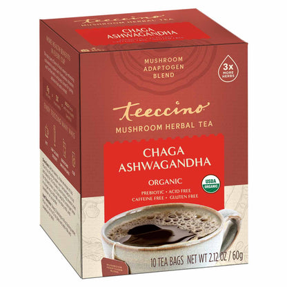Chaga Ashwagandha Butterscotch Cream Mushroom Herbal Tea