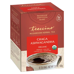 Chaga Ashwagandha Butterscotch Cream Mushroom Herbal Tea — 10 tea bags