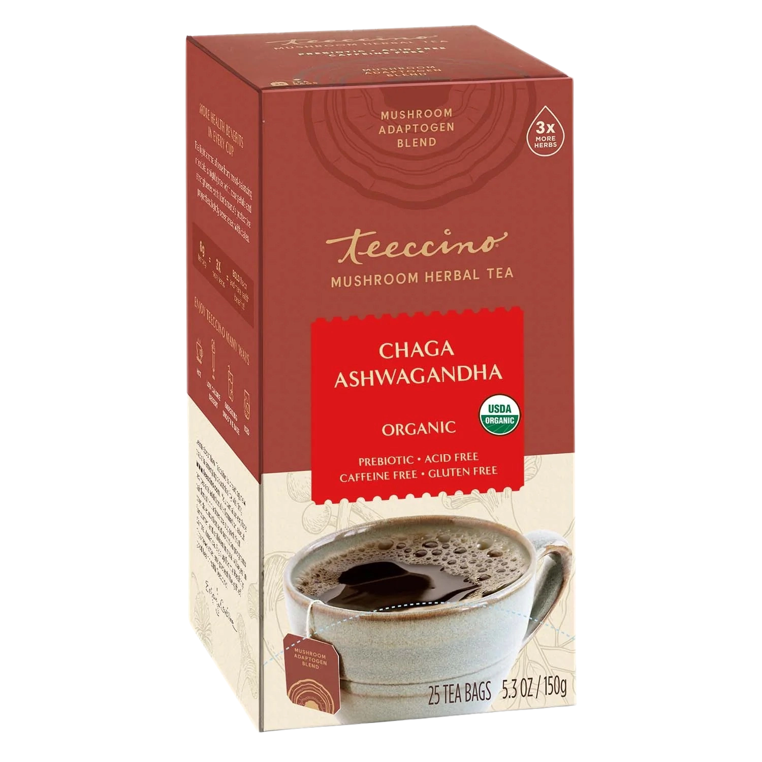 Chaga Ashwagandha Butterscotch Cream Mushroom Herbal Tea