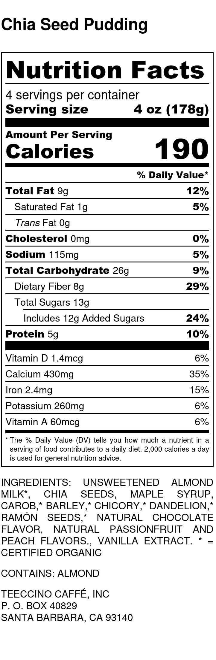 Nutrition facts