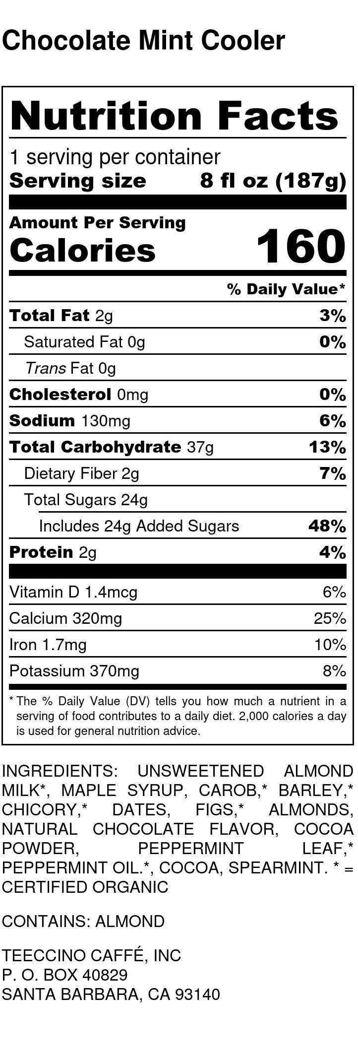 Nutrition facts