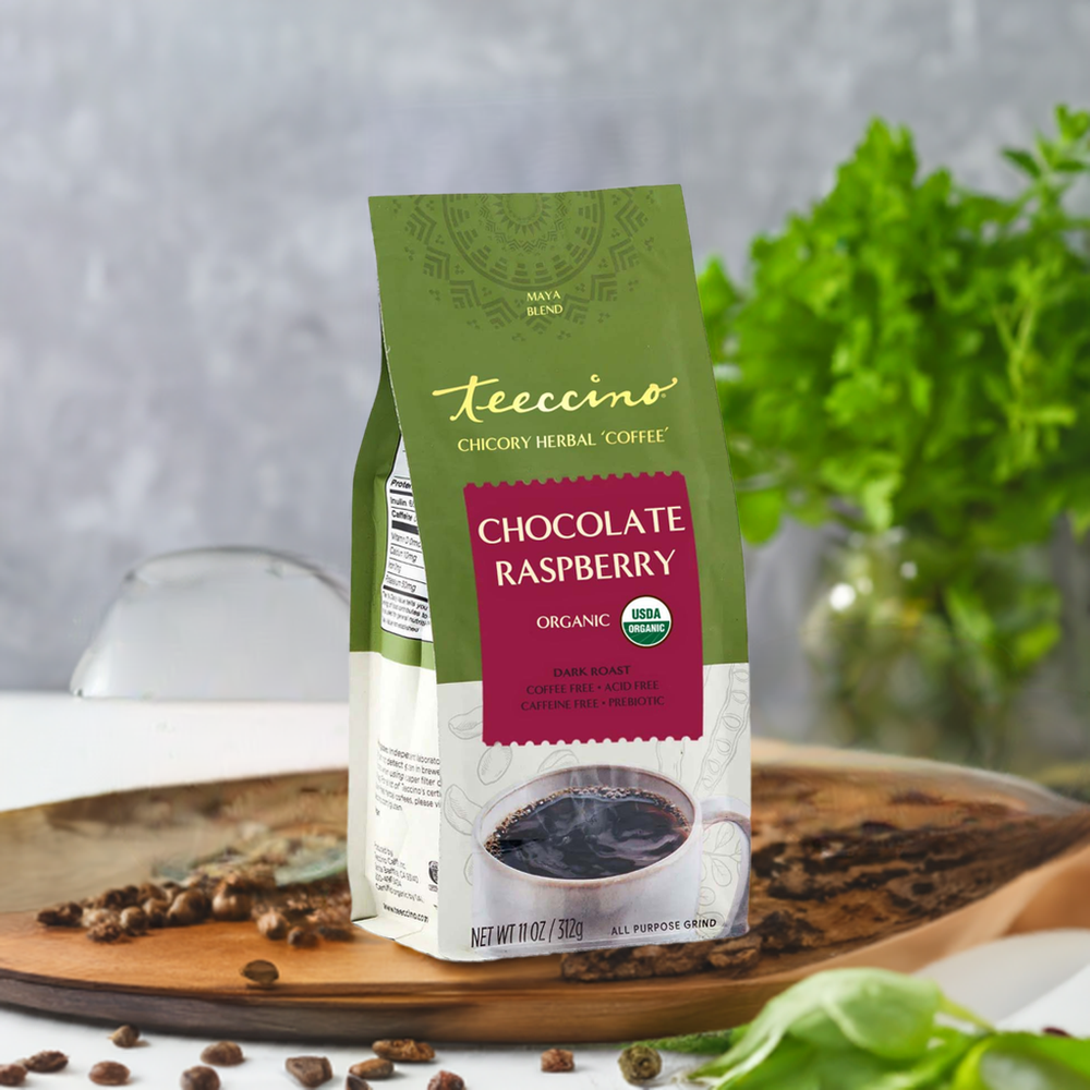 Chocolate Raspberry Herbal Coffee – Teeccino Chocolate Raspberry Herbal Coffee – Teeccino