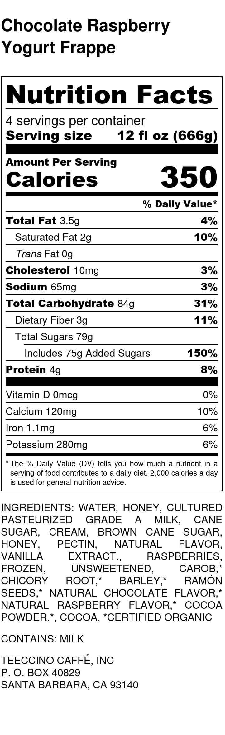 Nutrition facts