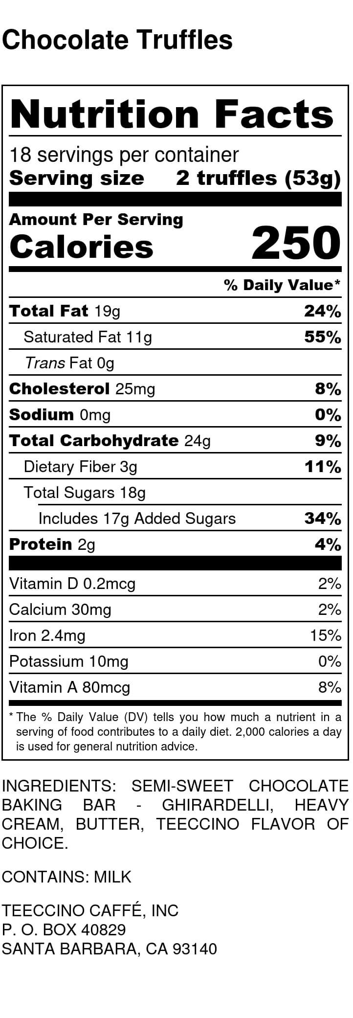 Nutrition facts