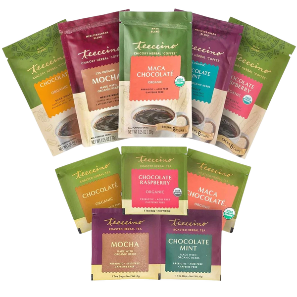 Chocolate Blends Sampler Coffee + Tea – Teeccino