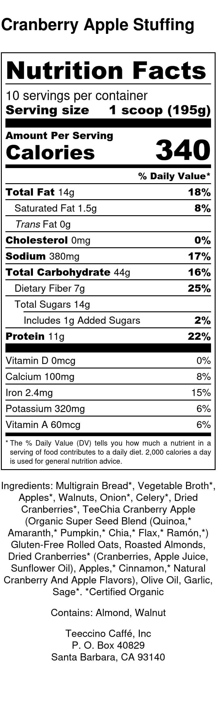 Nutrition facts