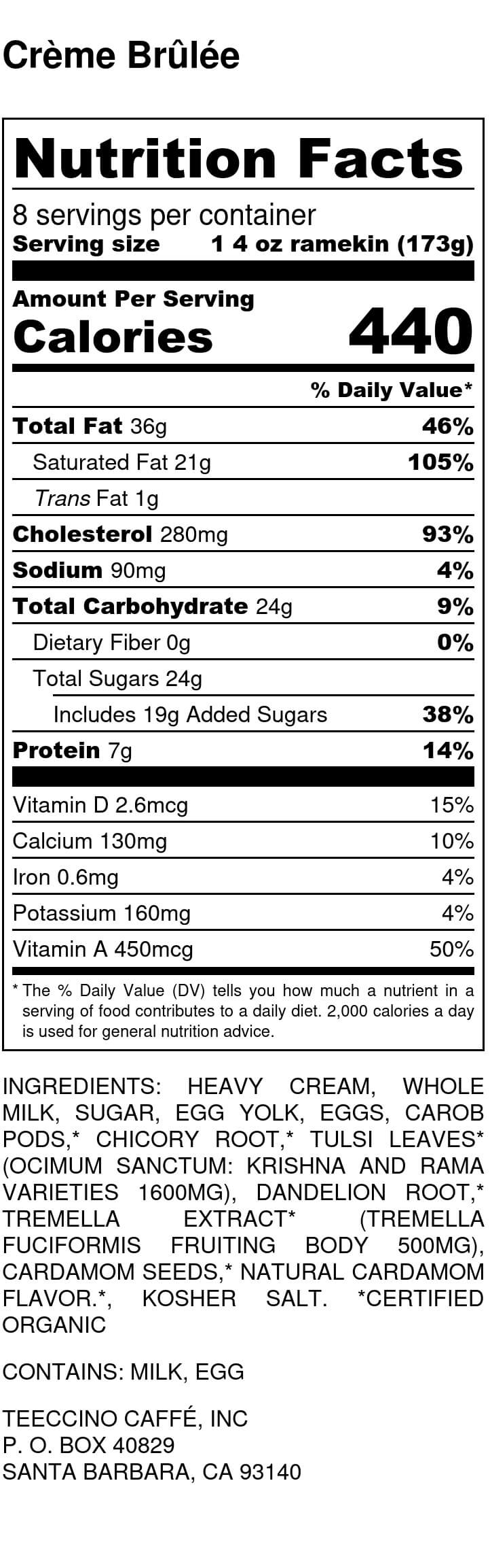 Nutrition facts