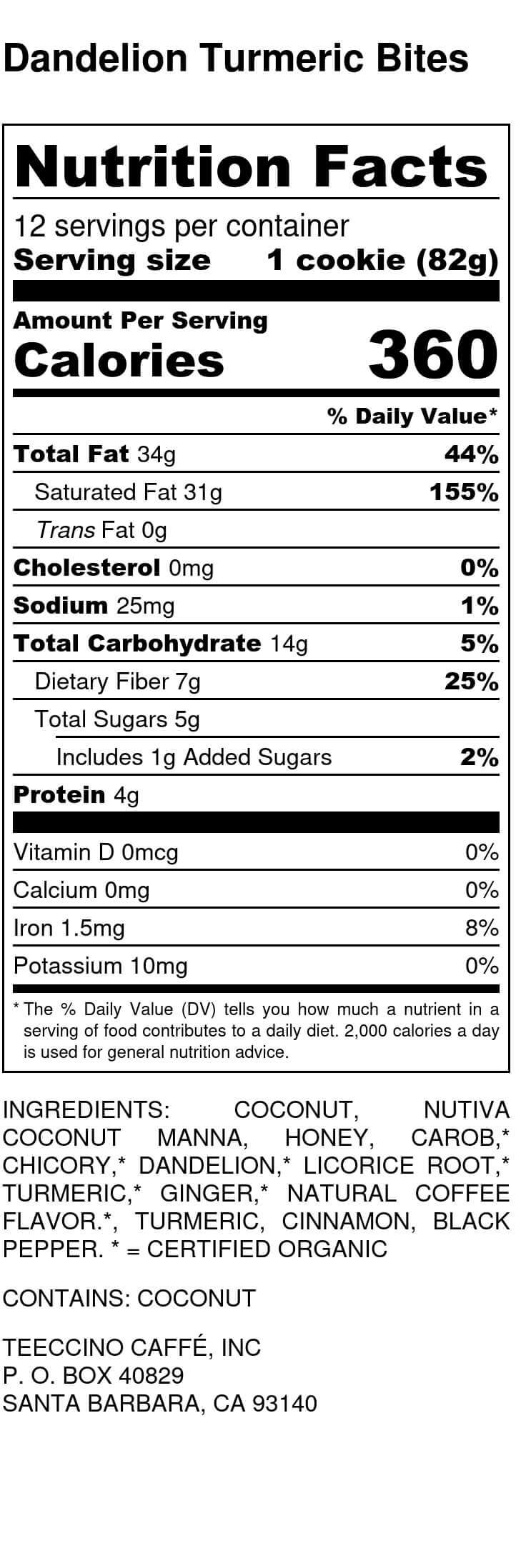 Nutrition facts