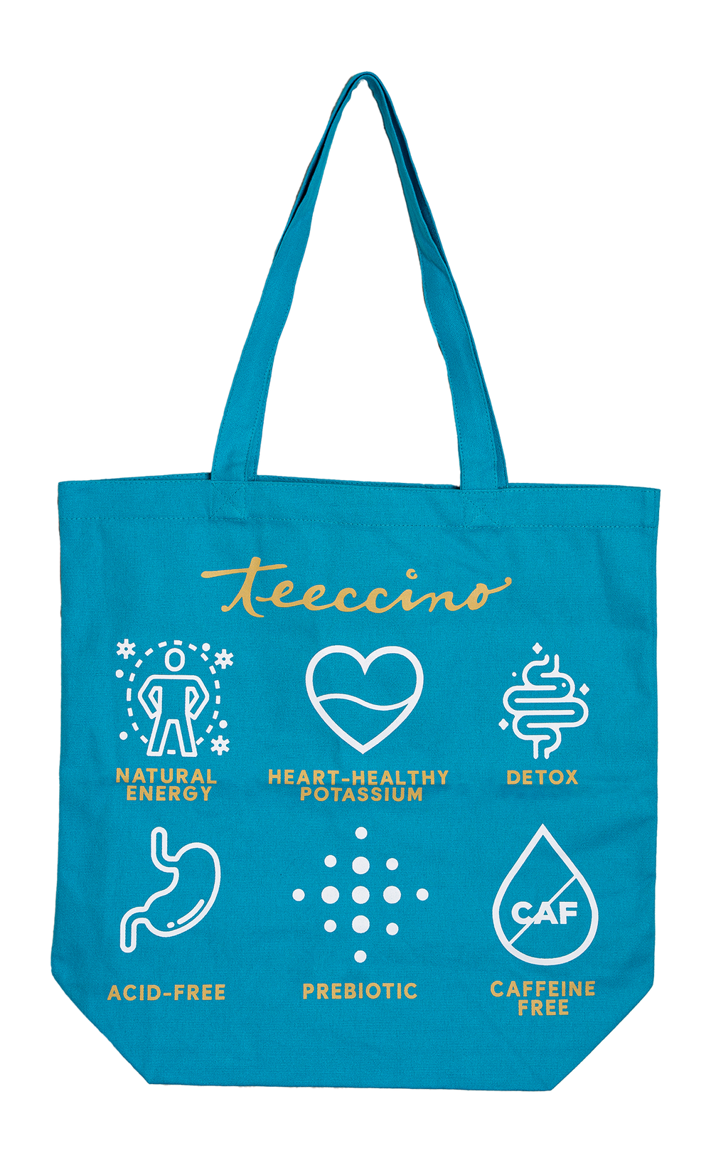 Teeccino Dandelion tote bag, back view