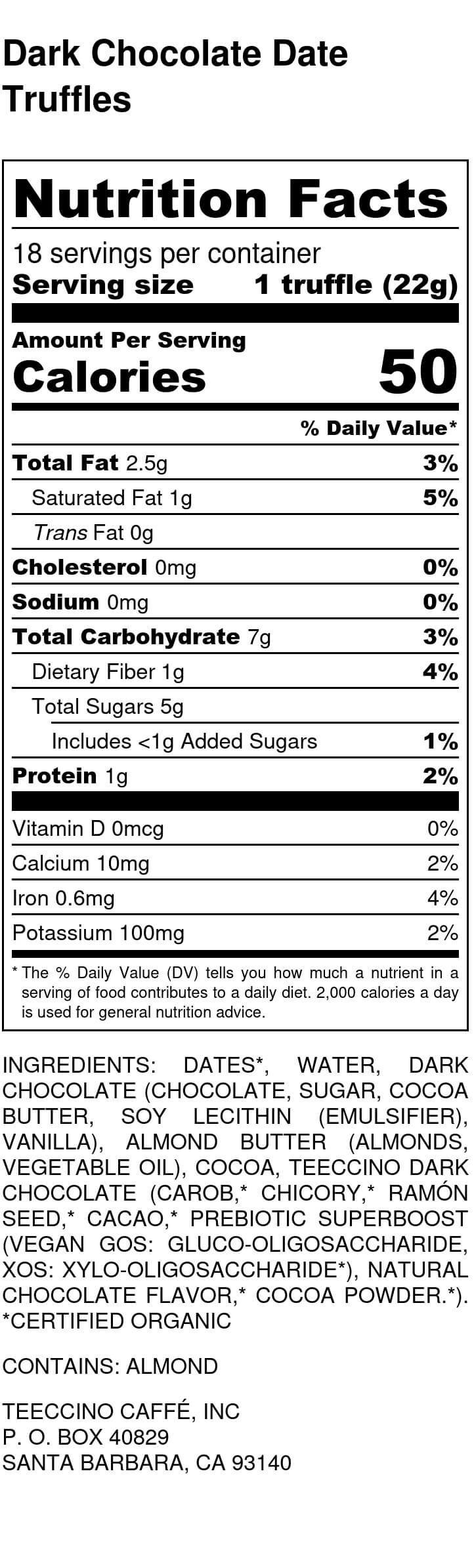 Nutrition facts