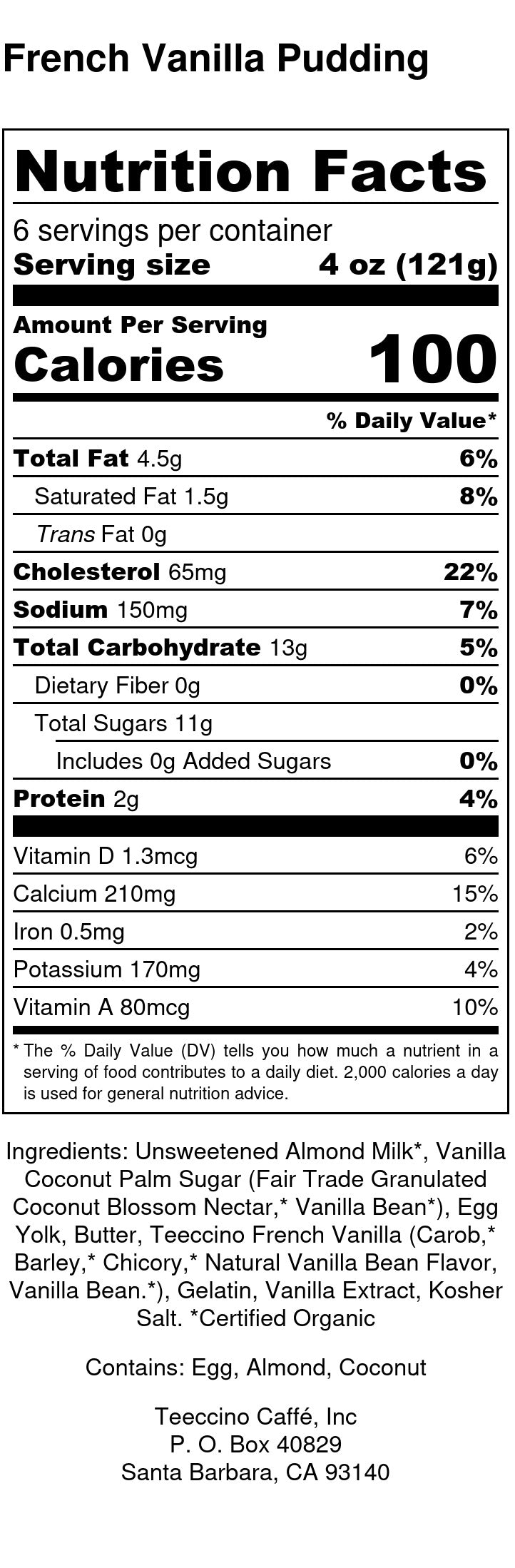 Nutrition facts