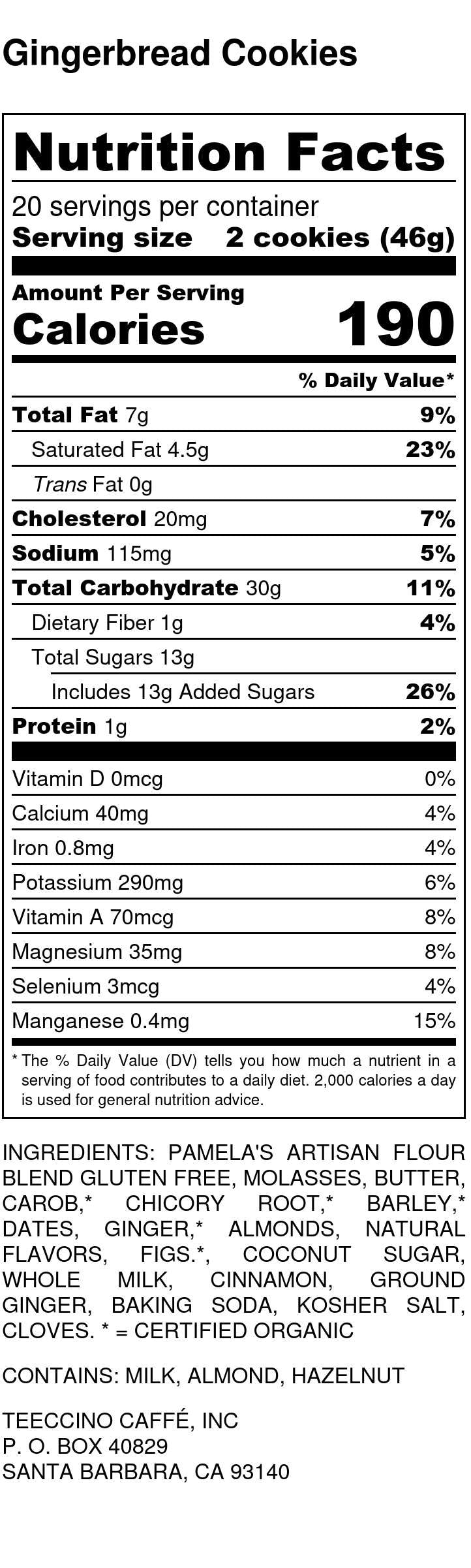 Nutrition facts