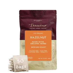 Hazelnut Roasted Herbal Tea — 50 tagless tea bags