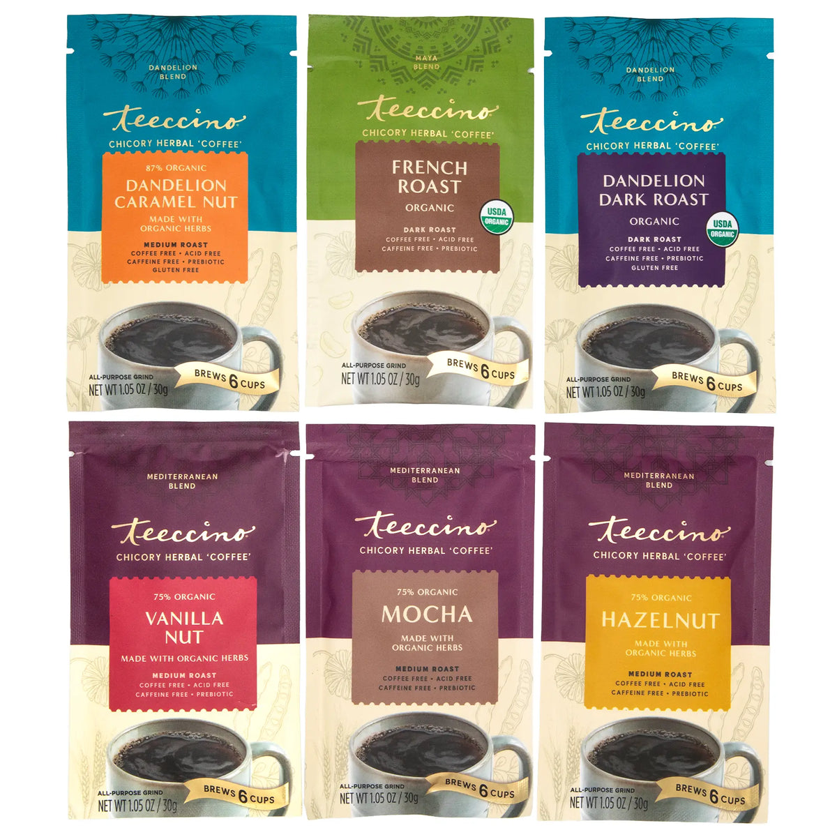 Six Herbal Coffees Sampler