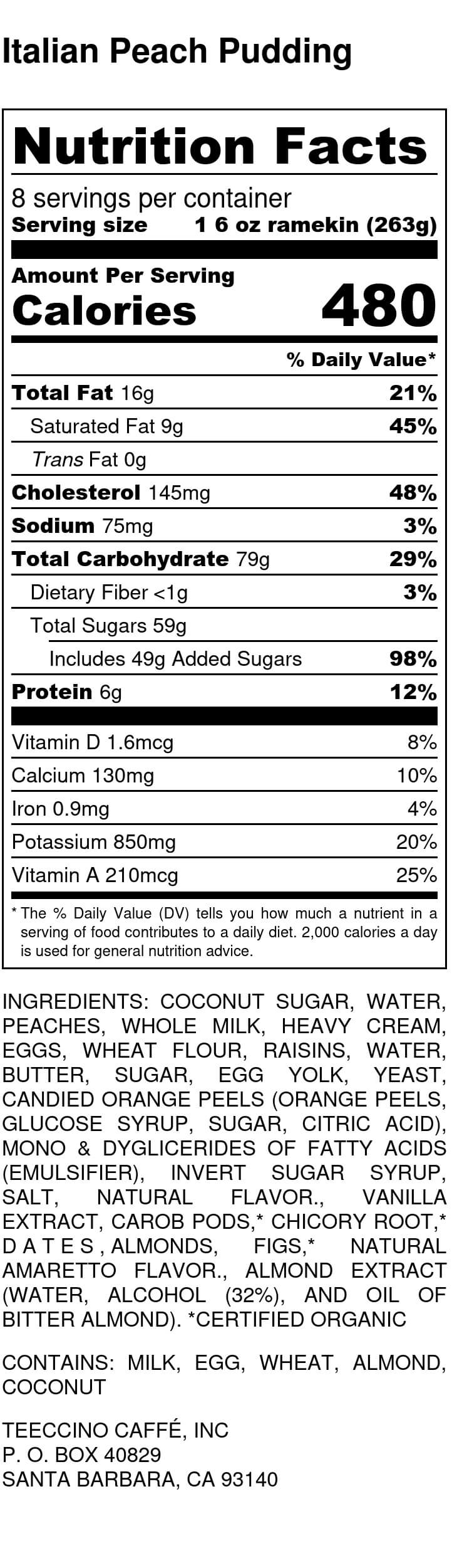 Nutrition facts