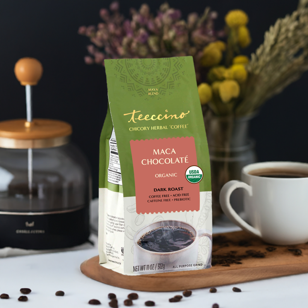 Maca Chocolate Herbal Coffee – Teeccino Maca Chocolate Herbal Coffee – Teeccino