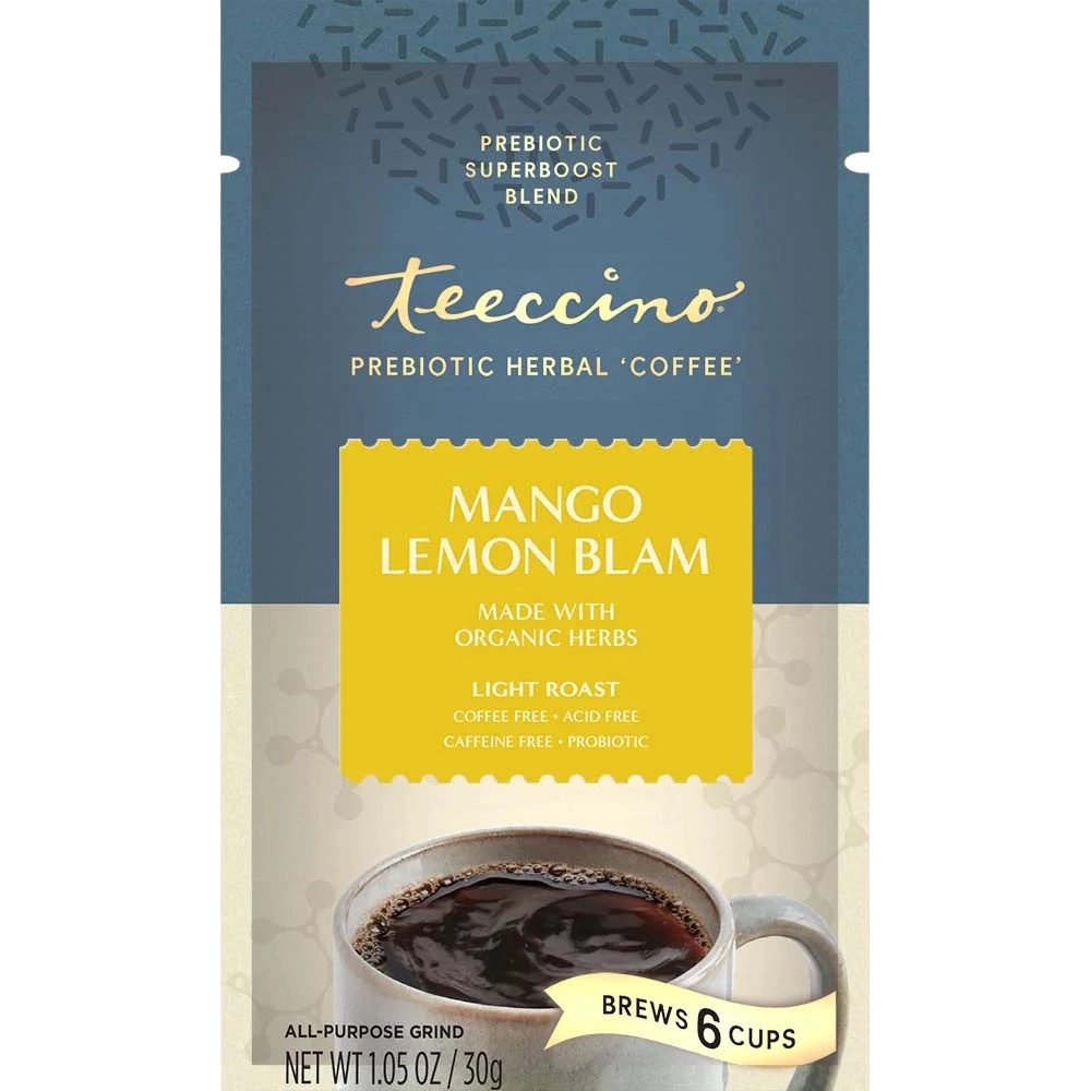 Mango Lemon Balm Prebiotic SuperBoost Herbal Coffee - Image 1