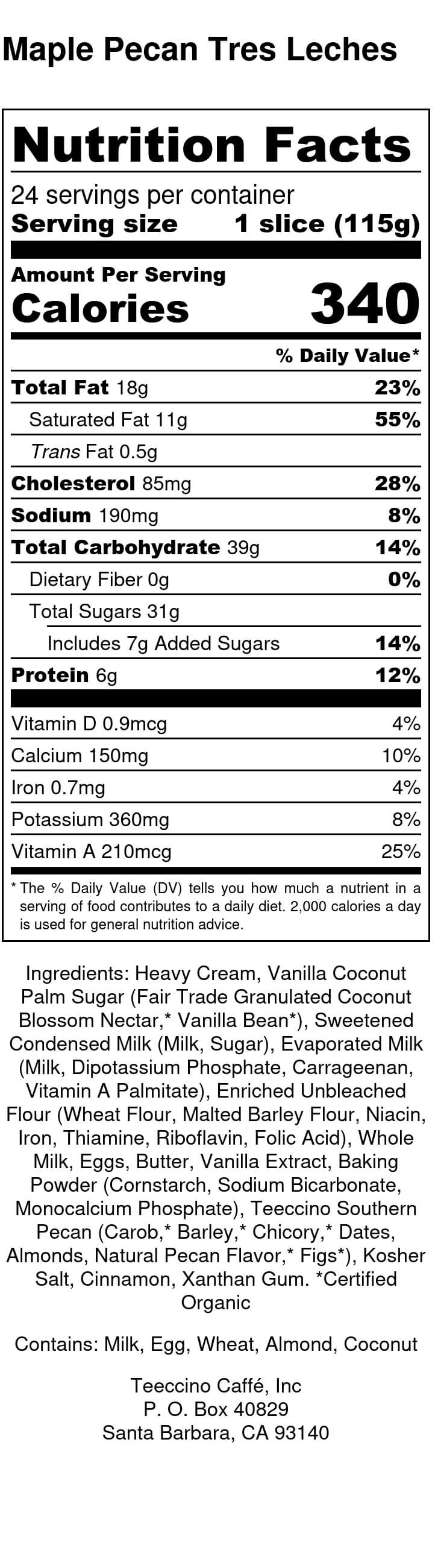 Nutrition facts