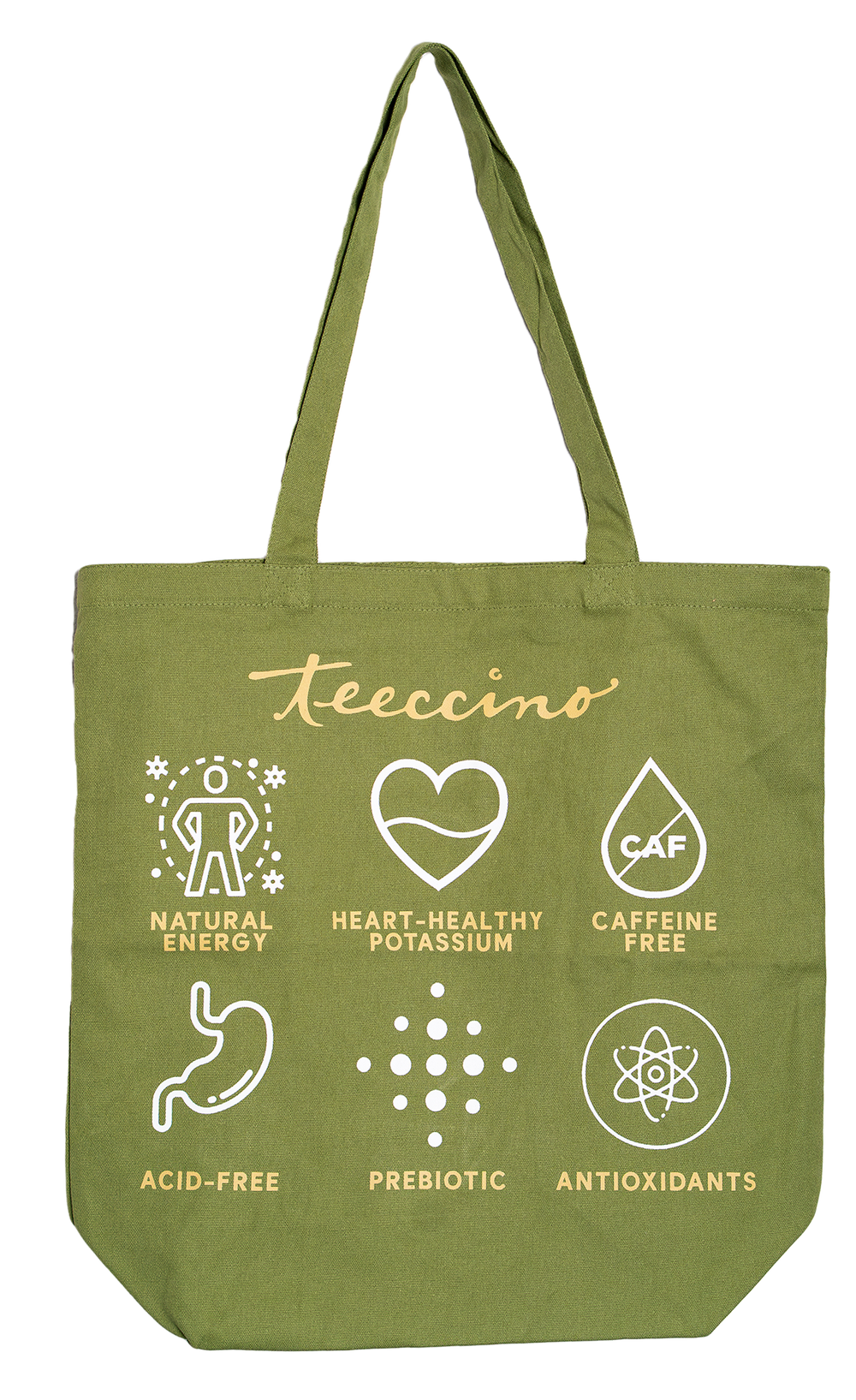 Teeccino Maya tote bag, back view