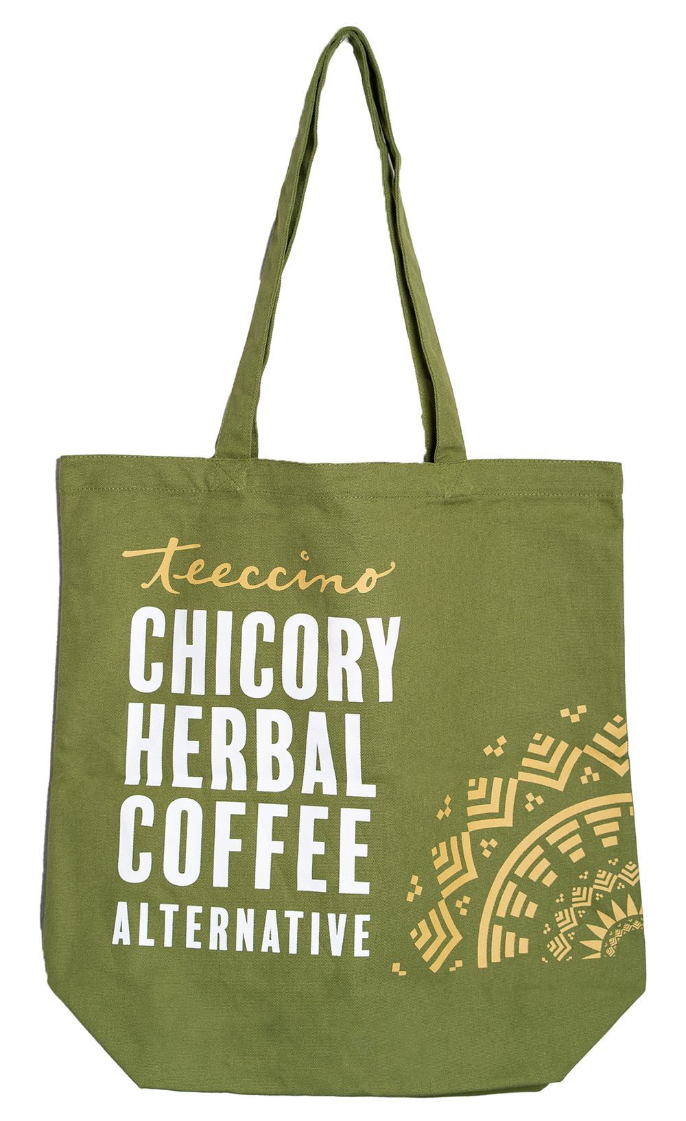 Teeccino Maya tote bag, front view