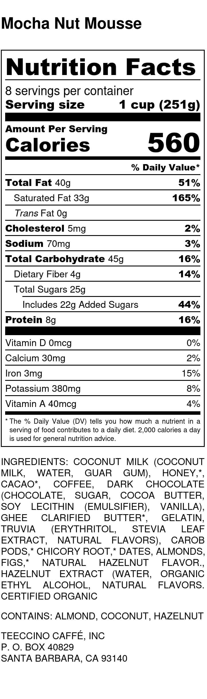 Nutrition facts