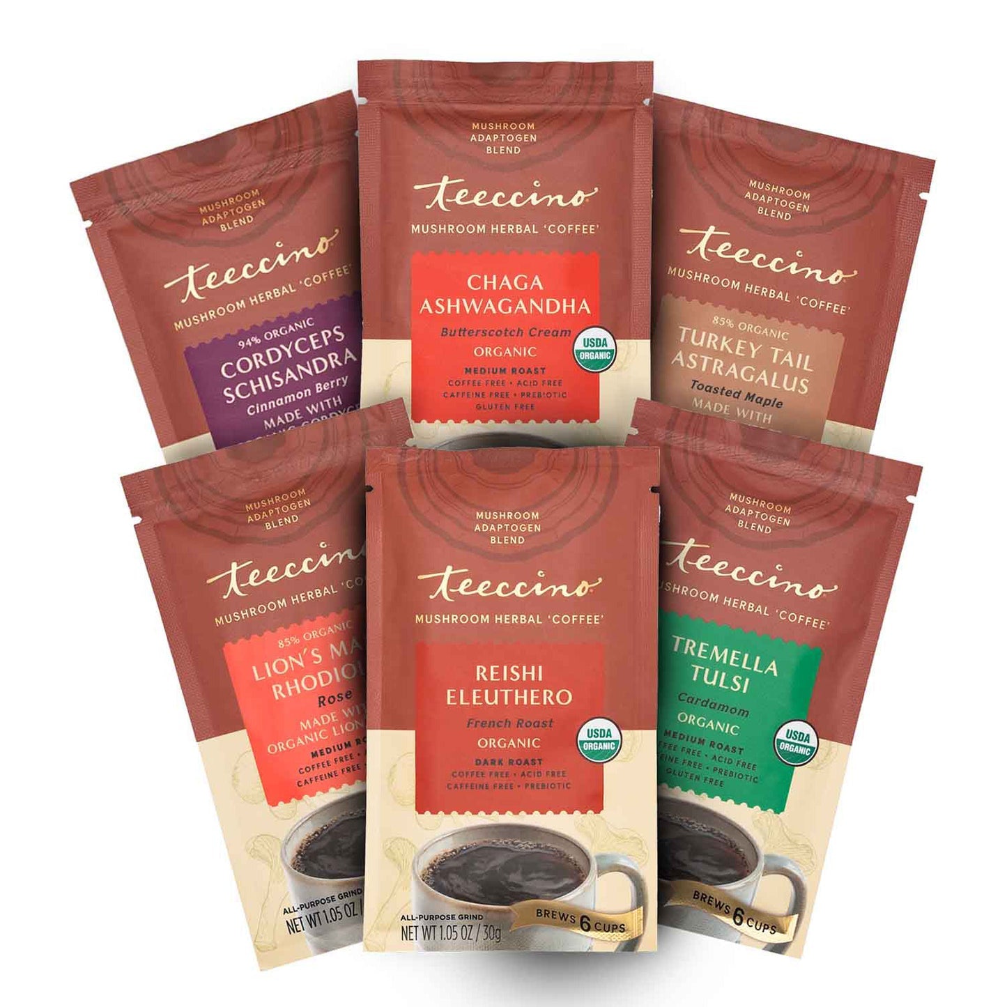 Mushroom Herbal Coffee Sampler