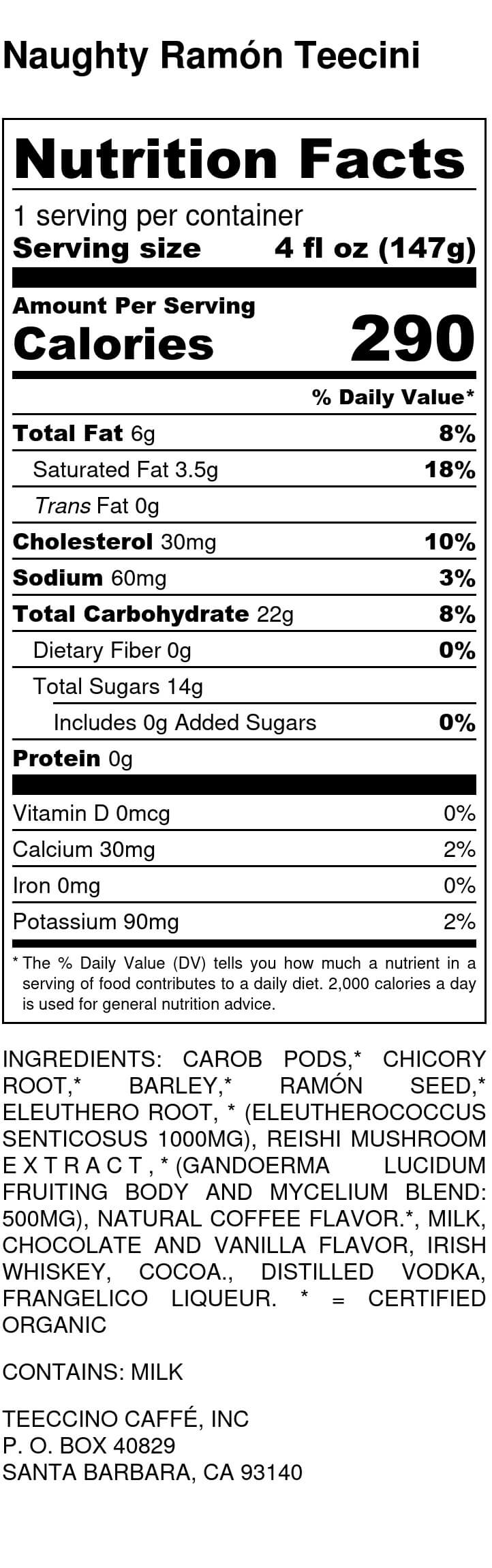 Nutrition facts