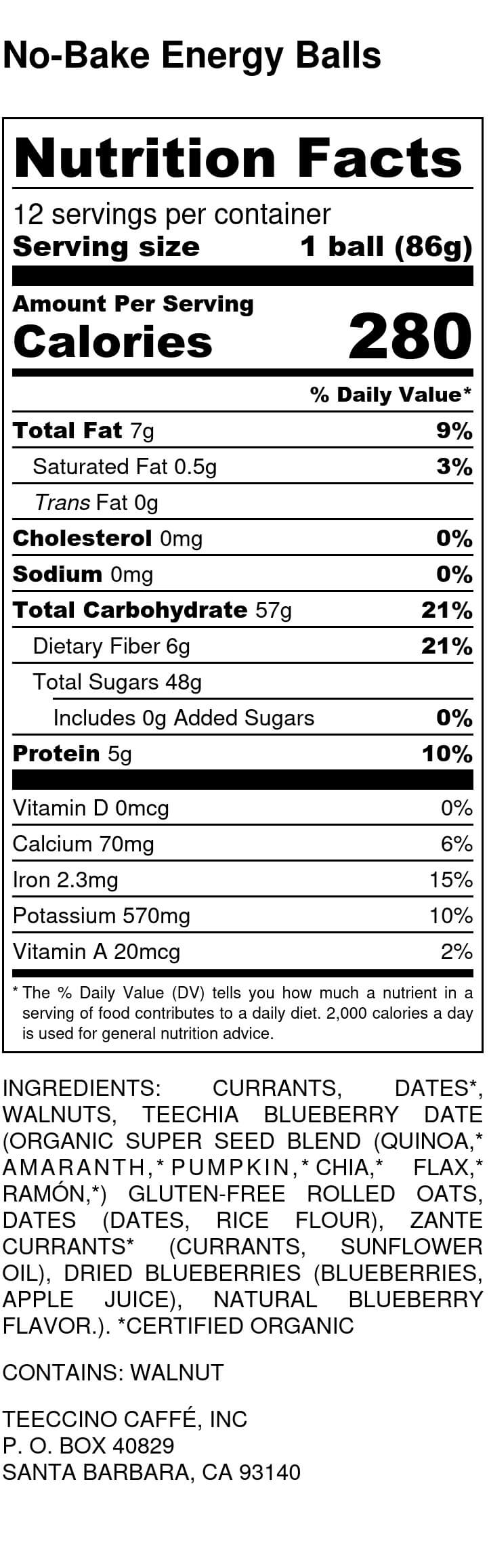 Nutrition facts