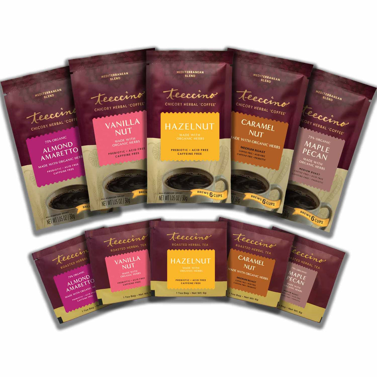 Nut Blends Herbal Coffee & Tea Sampler