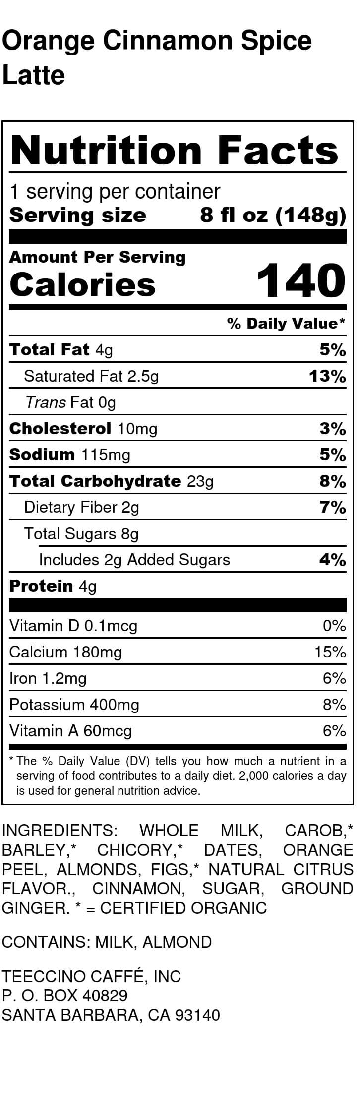 Nutrition facts