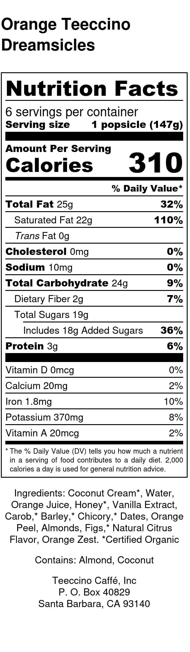 Nutrition facts