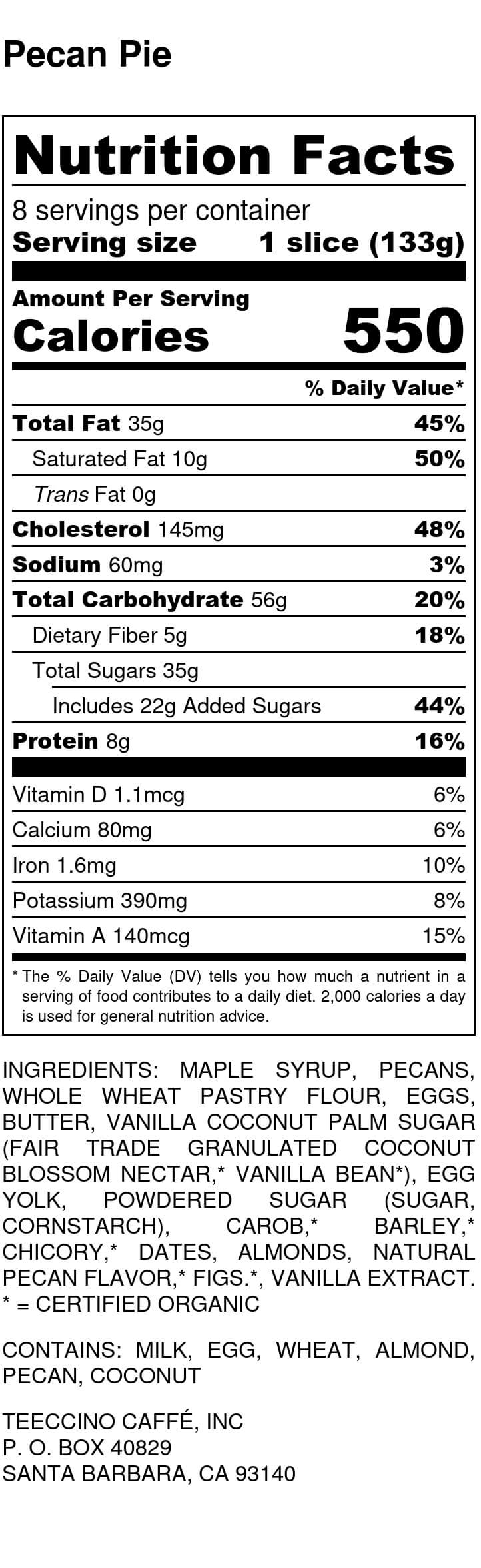 Nutrition facts