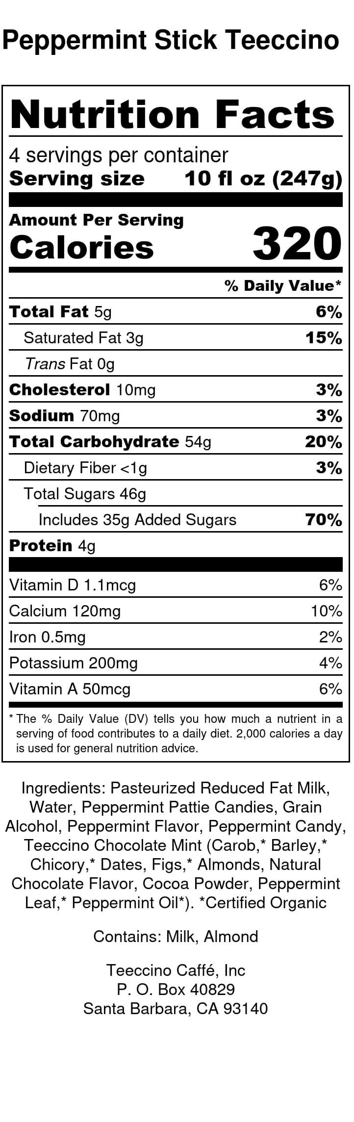 Nutrition facts