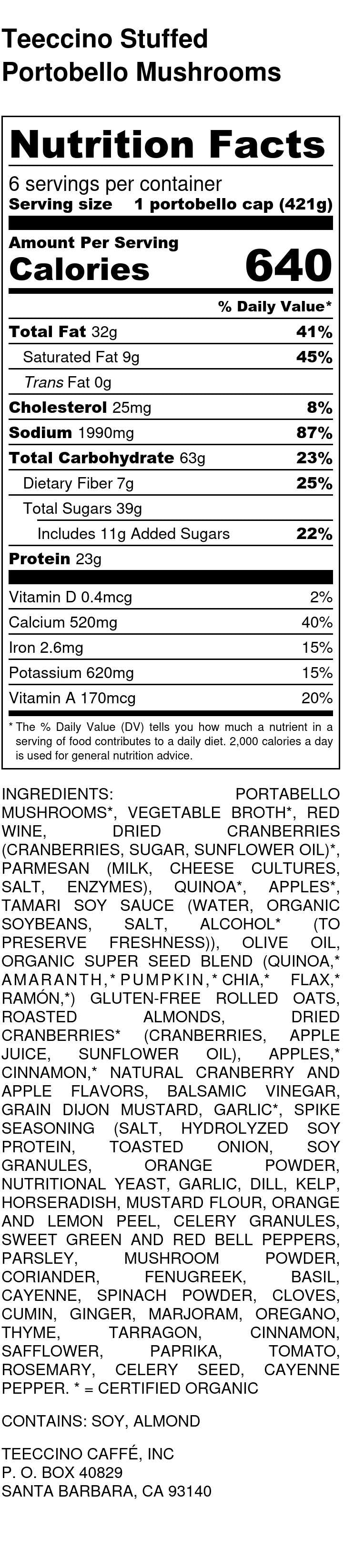 Nutrition facts