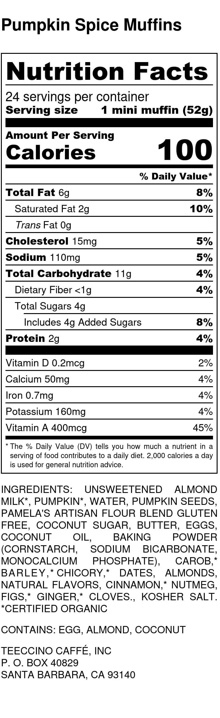Nutrition facts