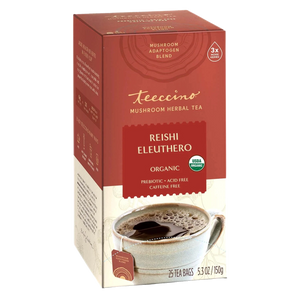 Reishi Eleuthero French Roast Mushroom Herbal Tea — 25 tea bags