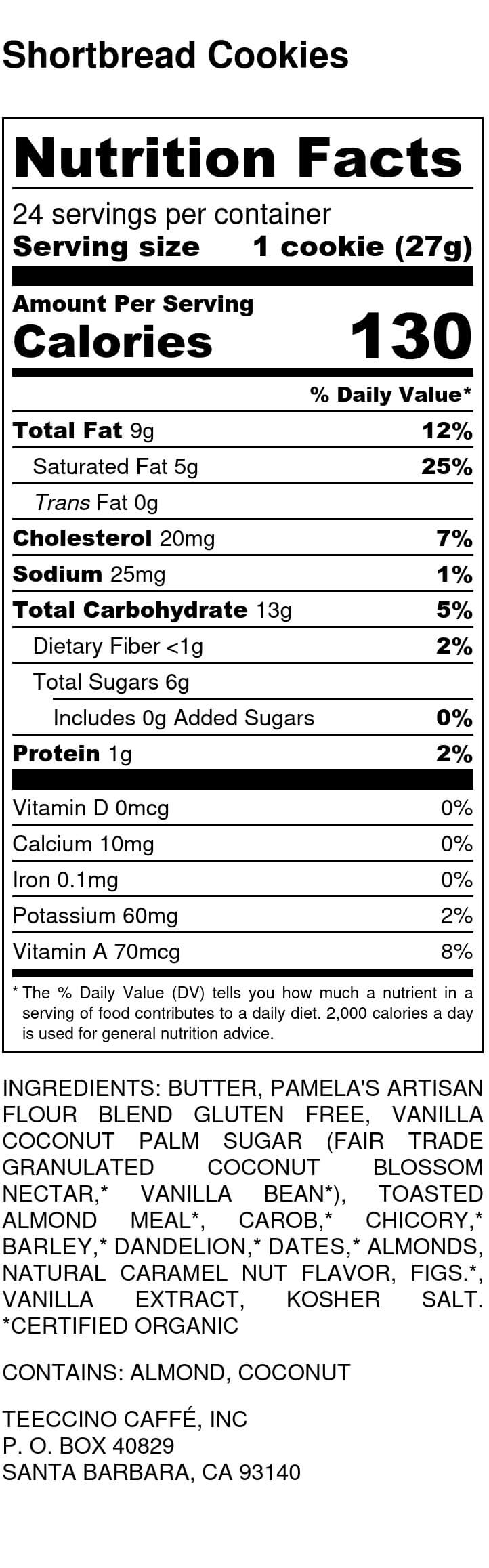 Nutrition facts