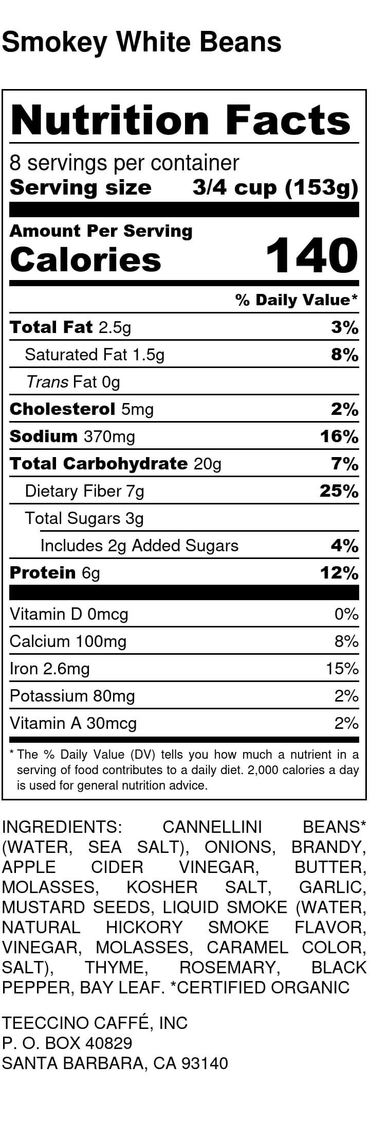 Nutrition facts