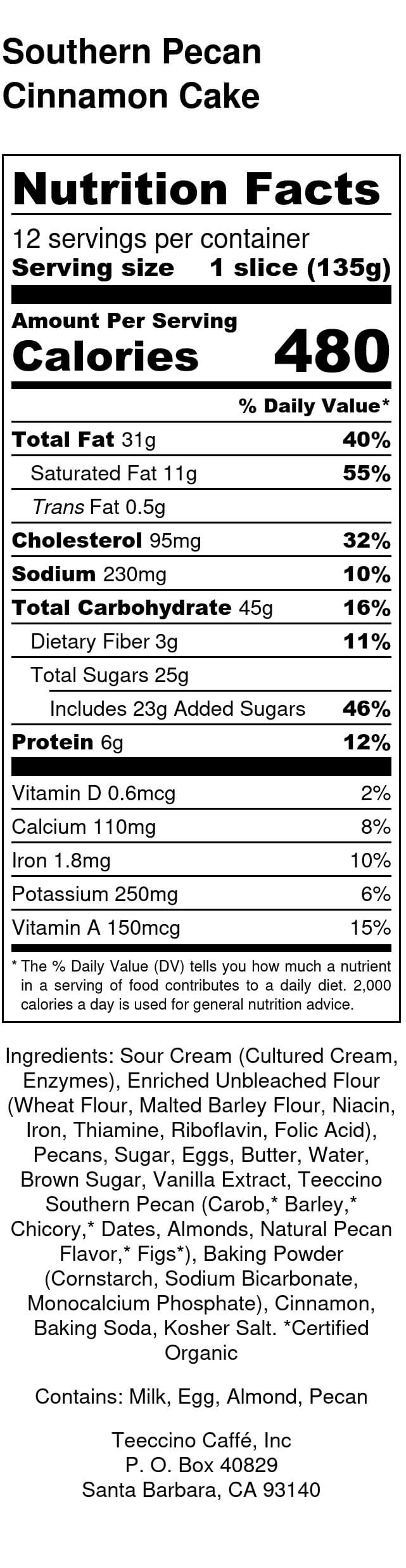 Nutrition facts