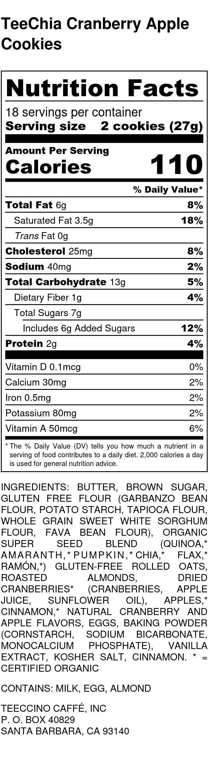 Nutrition facts
