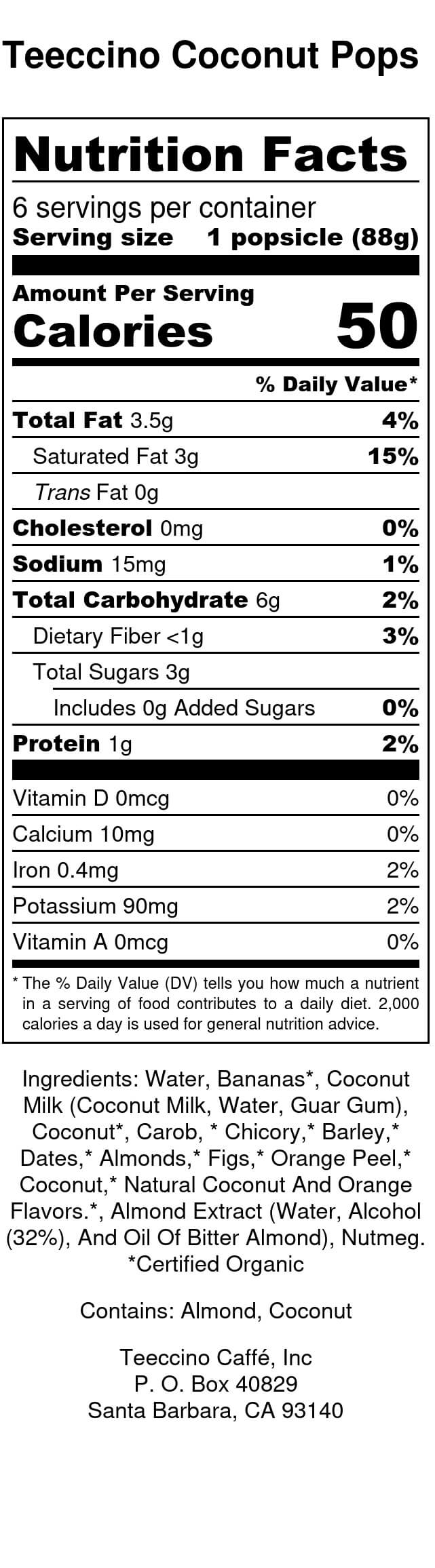 Nutrition facts