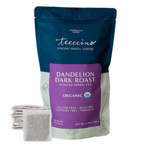 Dandelion Dark Roast Herbal Tea — 50 tagless eco-friendly tea bags