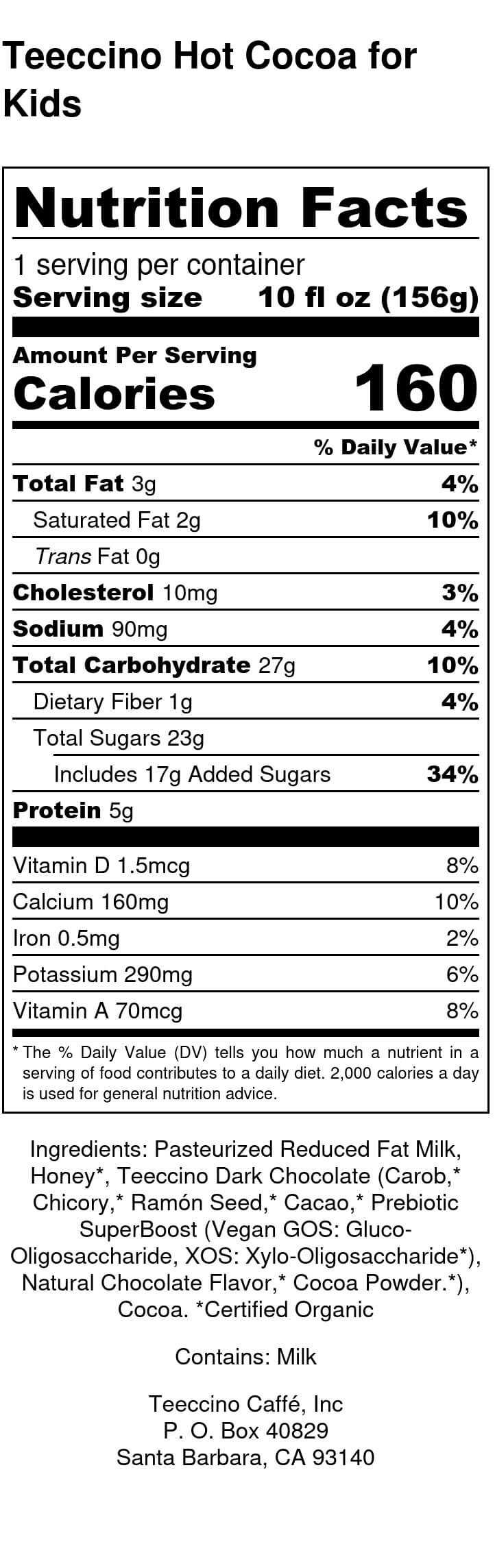 Nutrition facts
