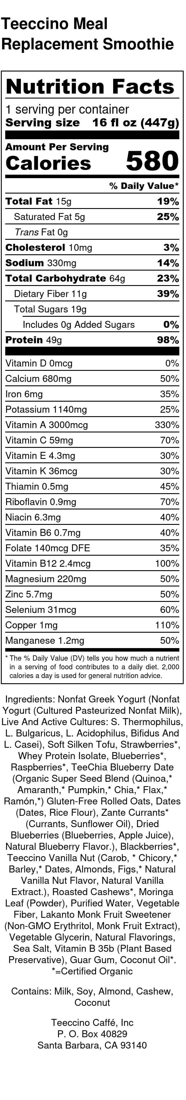 Nutrition facts