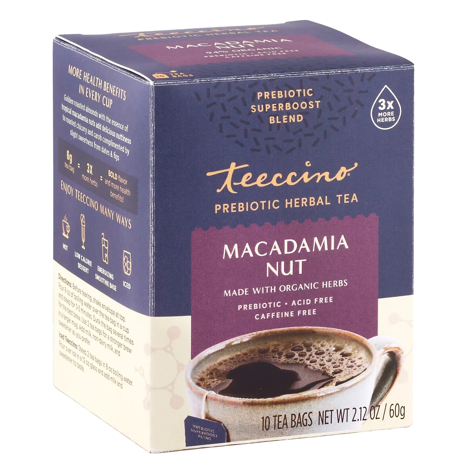 Macadamia Nut Prebiotic SuperBoost Herbal Tea