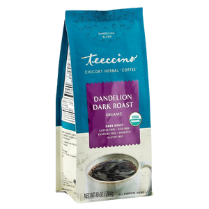 Dandelion Dark Roast Herbal Coffee — 10 ounce ground