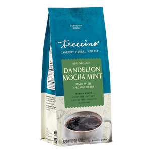 Dandelion Mocha Mint Herbal Coffee — 10 ounce ground